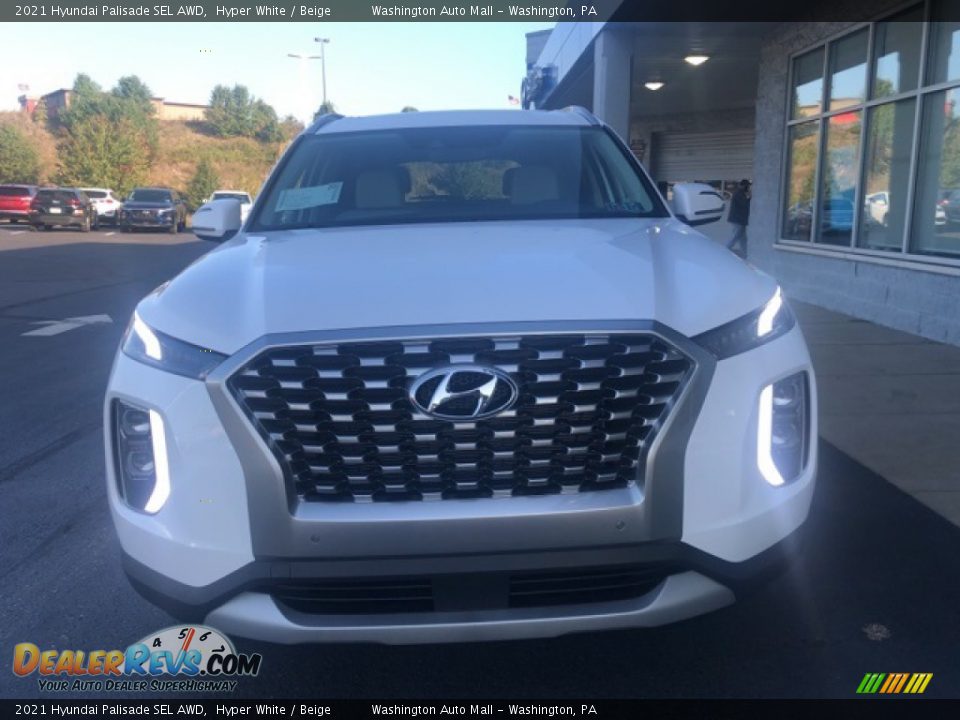 2021 Hyundai Palisade SEL AWD Hyper White / Beige Photo #5