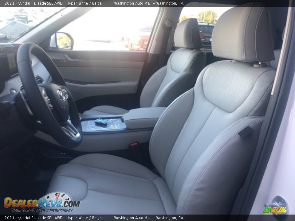 2021 Hyundai Palisade SEL AWD Hyper White / Beige Photo #6