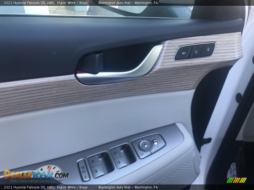 2021 Hyundai Palisade SEL AWD Hyper White / Beige Photo #8