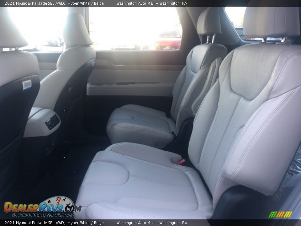 2021 Hyundai Palisade SEL AWD Hyper White / Beige Photo #9