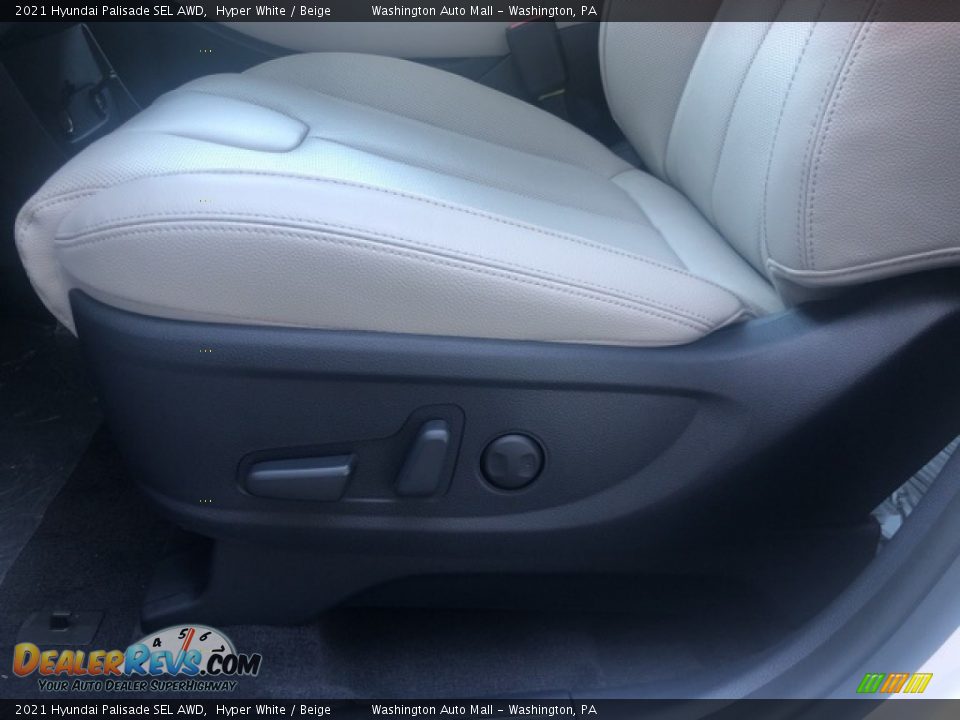2021 Hyundai Palisade SEL AWD Hyper White / Beige Photo #11