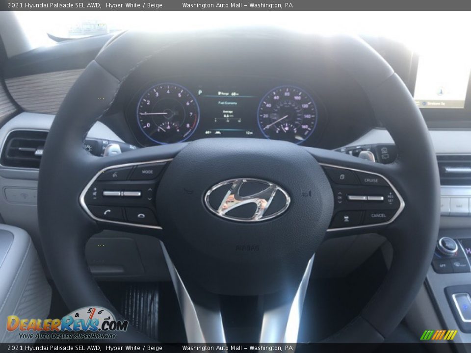 2021 Hyundai Palisade SEL AWD Hyper White / Beige Photo #13