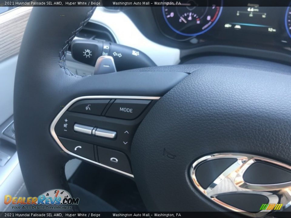 2021 Hyundai Palisade SEL AWD Hyper White / Beige Photo #14
