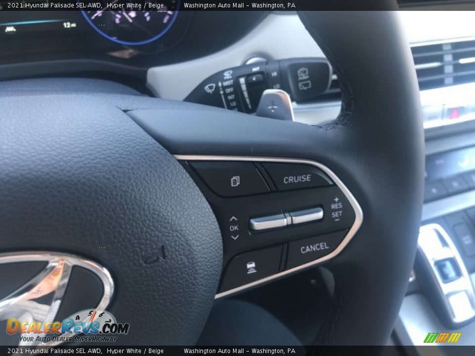 2021 Hyundai Palisade SEL AWD Hyper White / Beige Photo #15