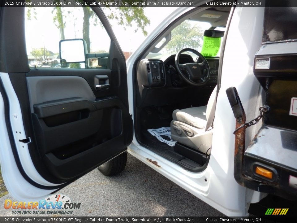 2015 Chevrolet Silverado 3500HD WT Regular Cab 4x4 Dump Truck Summit White / Jet Black/Dark Ash Photo #4