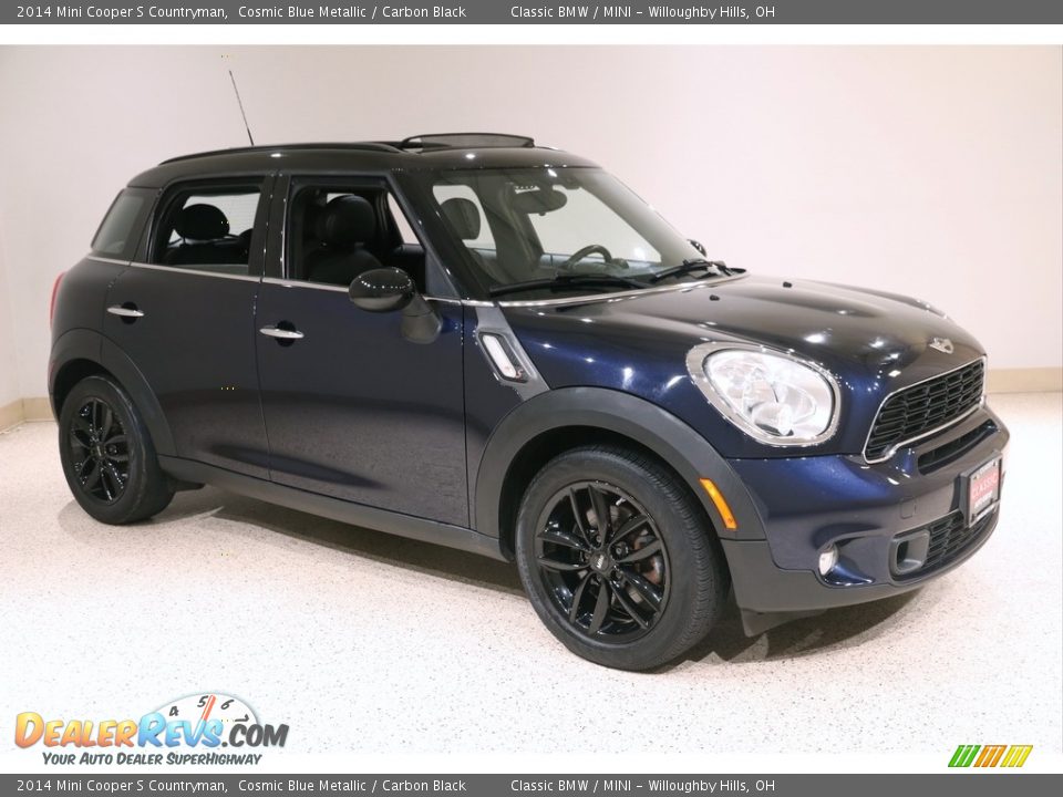 2014 Mini Cooper S Countryman Cosmic Blue Metallic / Carbon Black Photo #1