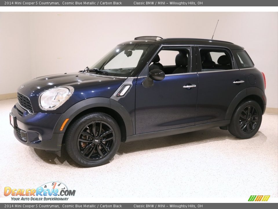 2014 Mini Cooper S Countryman Cosmic Blue Metallic / Carbon Black Photo #3
