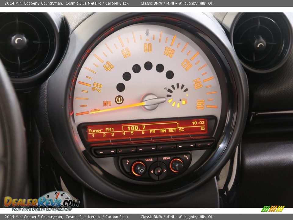 2014 Mini Cooper S Countryman Cosmic Blue Metallic / Carbon Black Photo #9