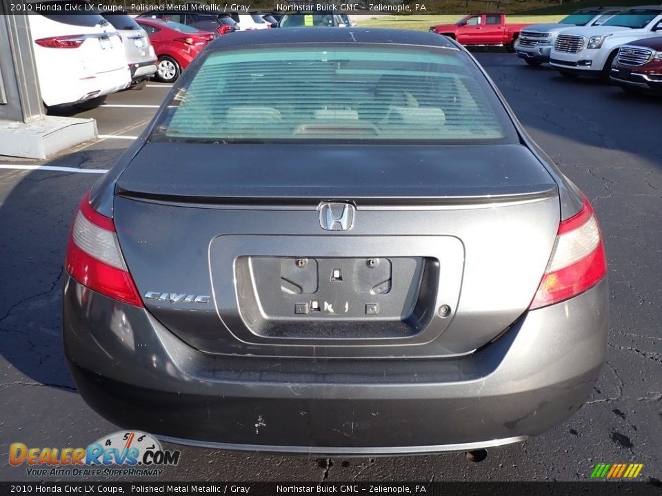 2010 Honda Civic LX Coupe Polished Metal Metallic / Gray Photo #11