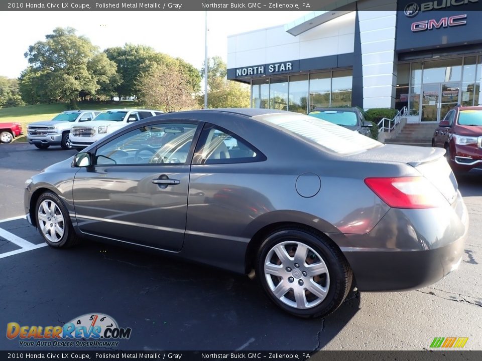 2010 Honda Civic LX Coupe Polished Metal Metallic / Gray Photo #13