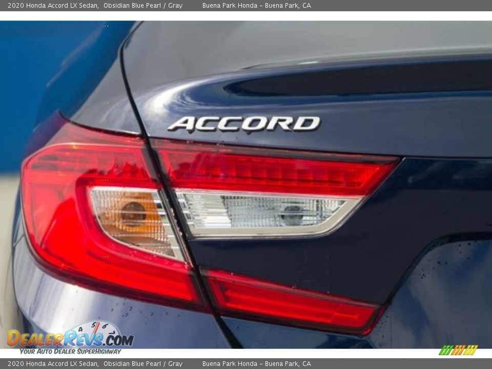 2020 Honda Accord LX Sedan Obsidian Blue Pearl / Gray Photo #7