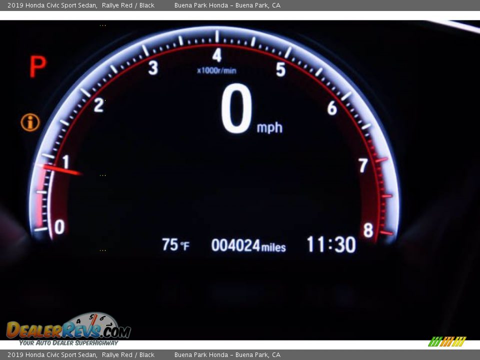 2019 Honda Civic Sport Sedan Rallye Red / Black Photo #6