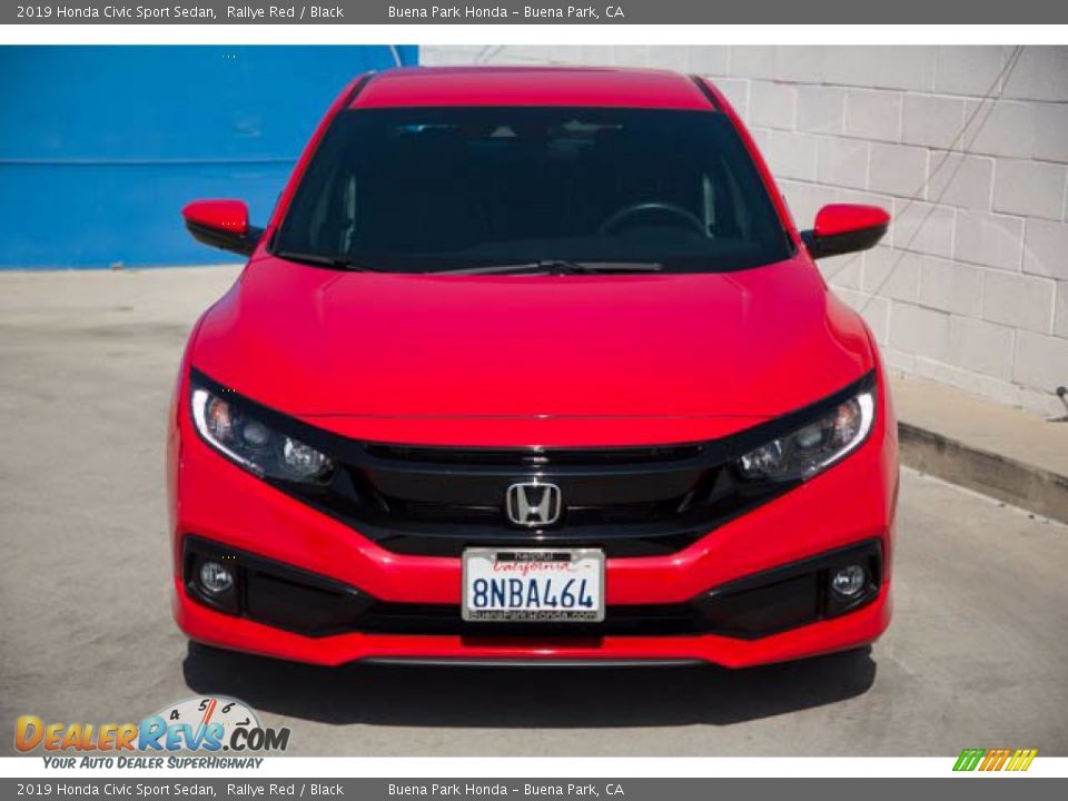 2019 Honda Civic Sport Sedan Rallye Red / Black Photo #7
