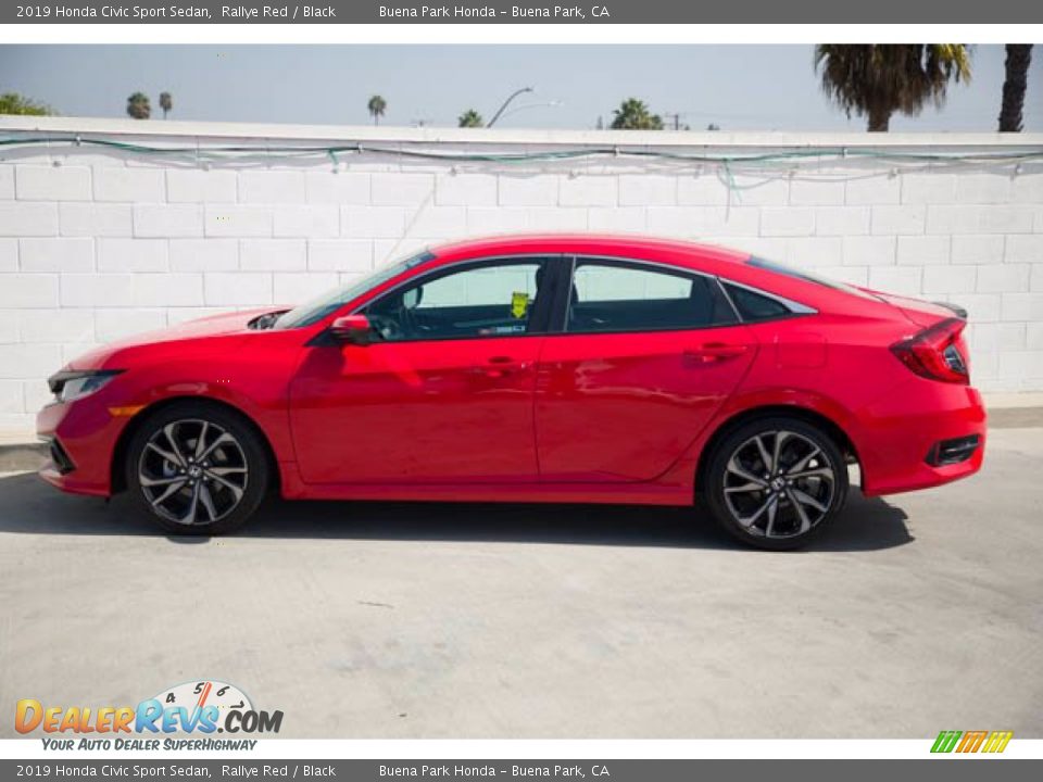 2019 Honda Civic Sport Sedan Rallye Red / Black Photo #8