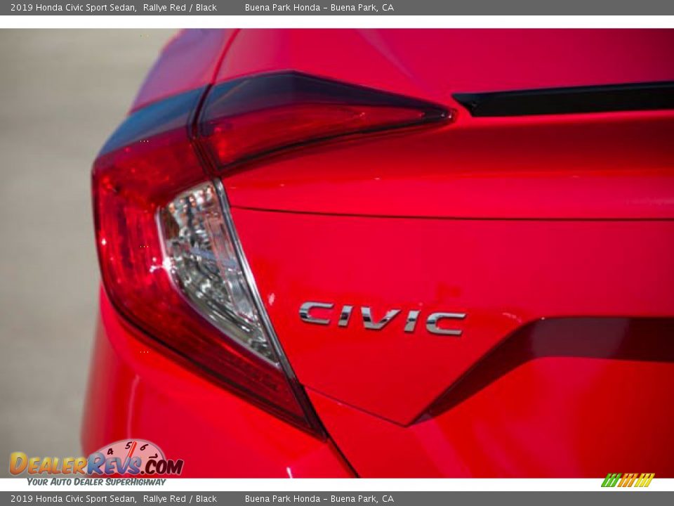 2019 Honda Civic Sport Sedan Rallye Red / Black Photo #10