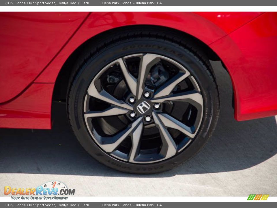 2019 Honda Civic Sport Sedan Rallye Red / Black Photo #35