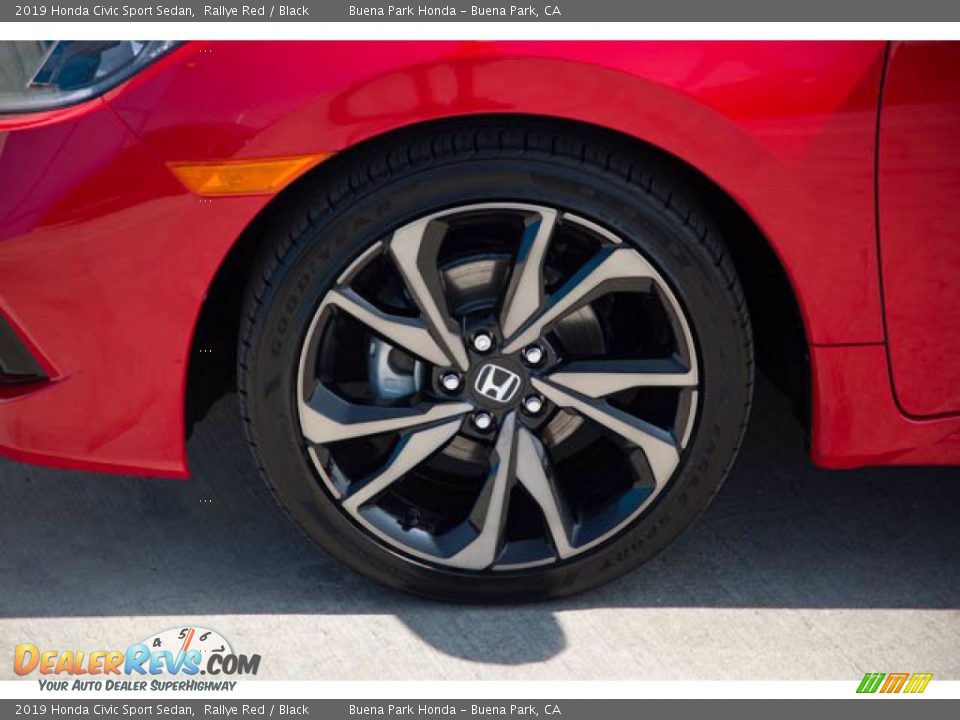 2019 Honda Civic Sport Sedan Rallye Red / Black Photo #36