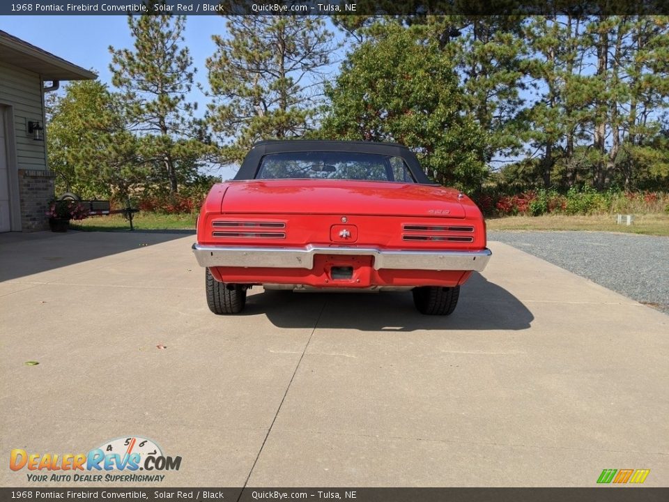 1968 Pontiac Firebird Convertible Solar Red / Black Photo #8