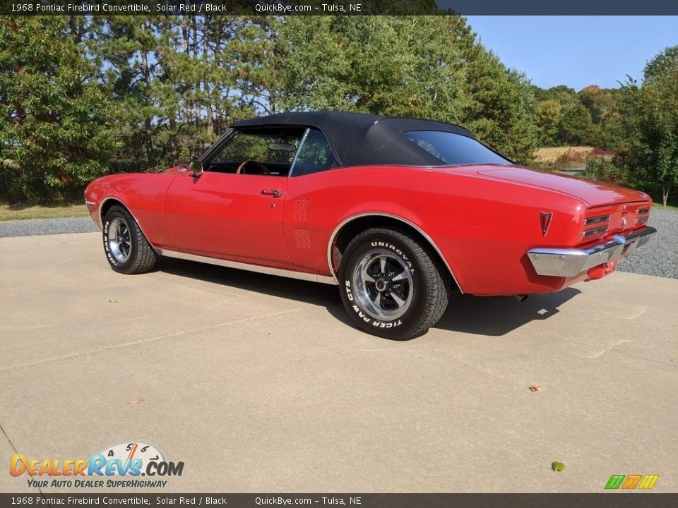 1968 Pontiac Firebird Convertible Solar Red / Black Photo #9
