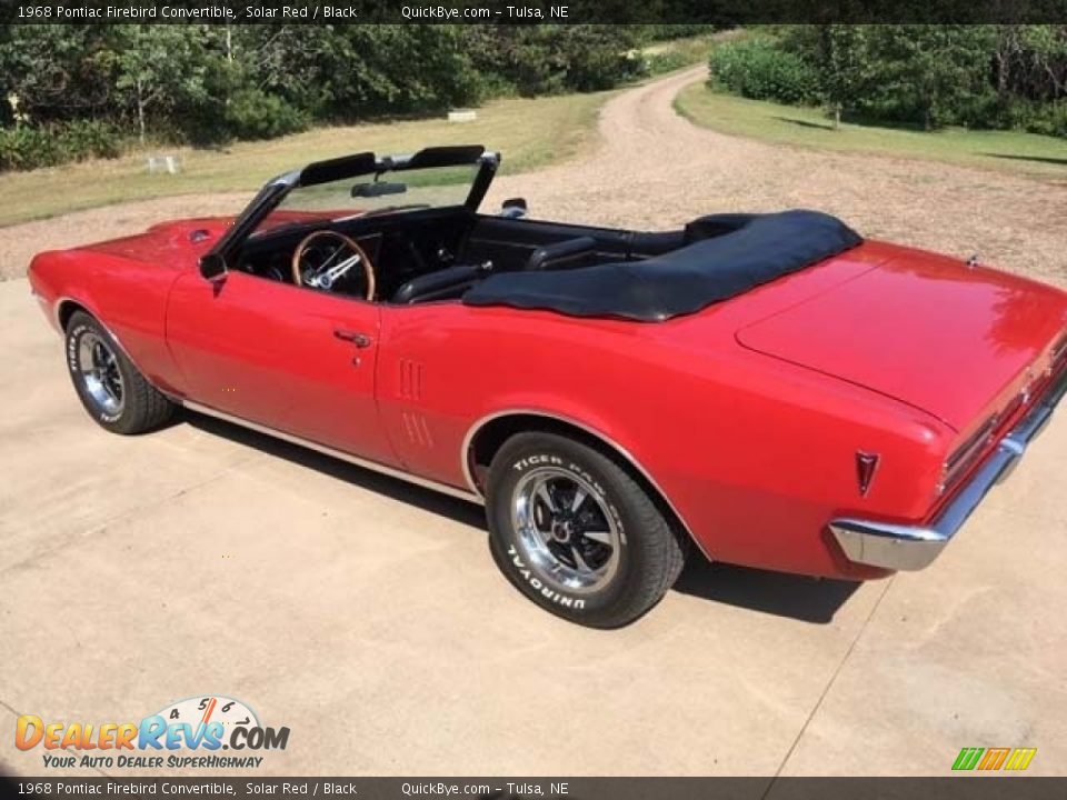 1968 Pontiac Firebird Convertible Solar Red / Black Photo #10