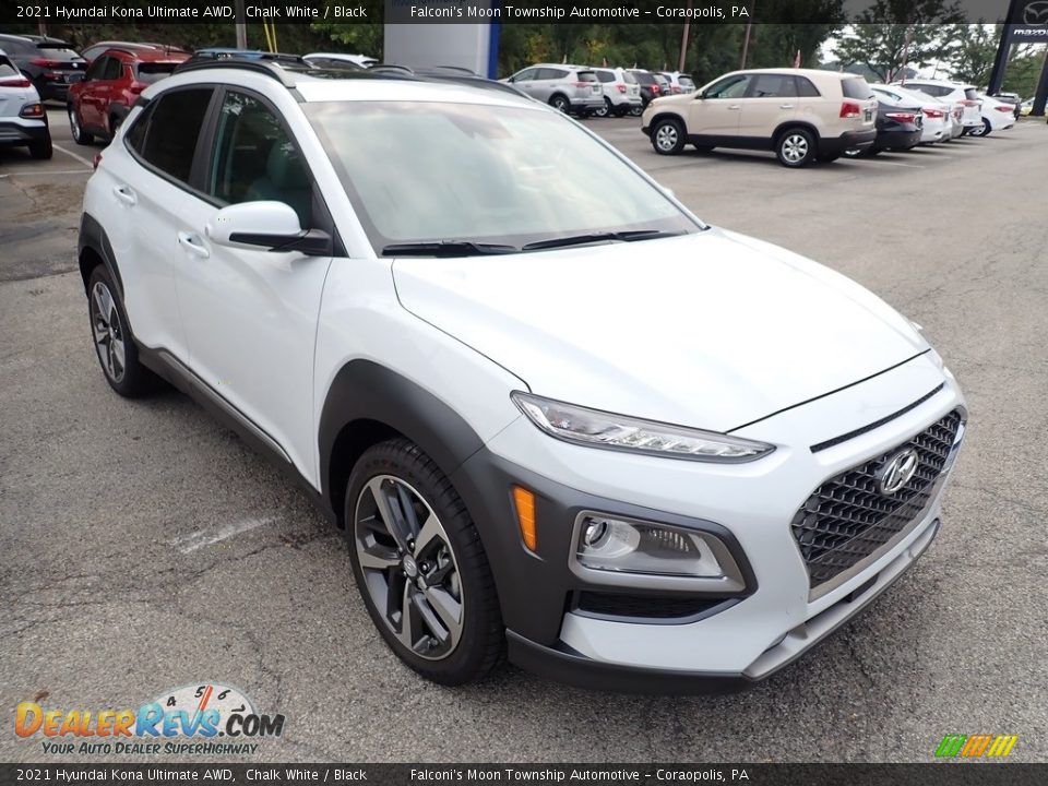 2021 Hyundai Kona Ultimate AWD Chalk White / Black Photo #3