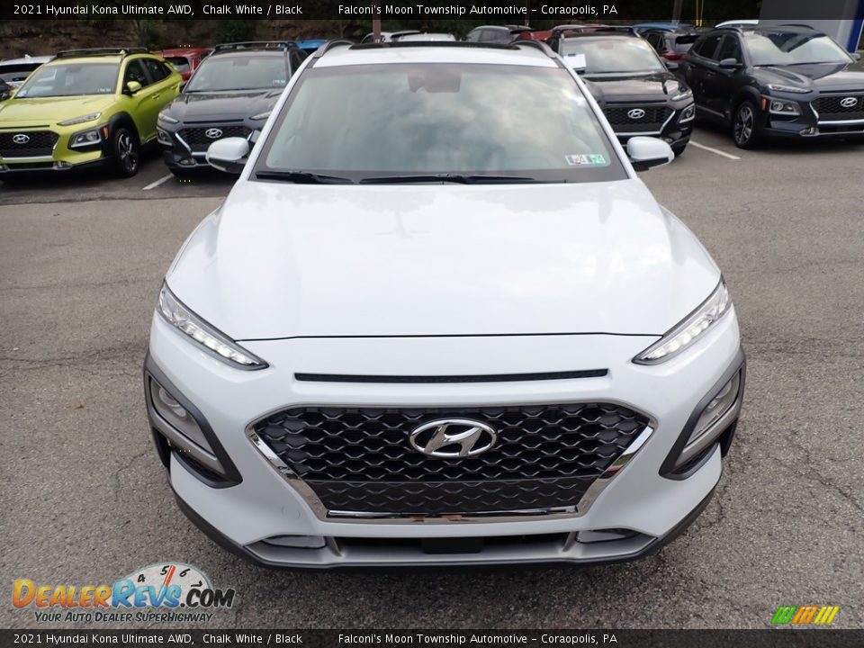 2021 Hyundai Kona Ultimate AWD Chalk White / Black Photo #4