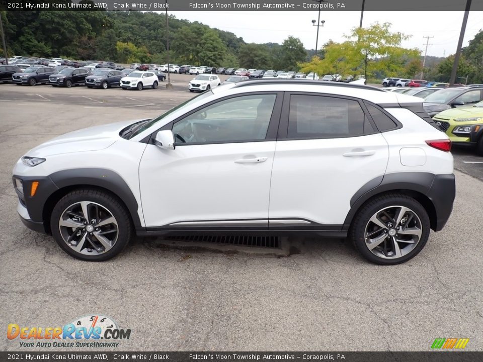 Chalk White 2021 Hyundai Kona Ultimate AWD Photo #6