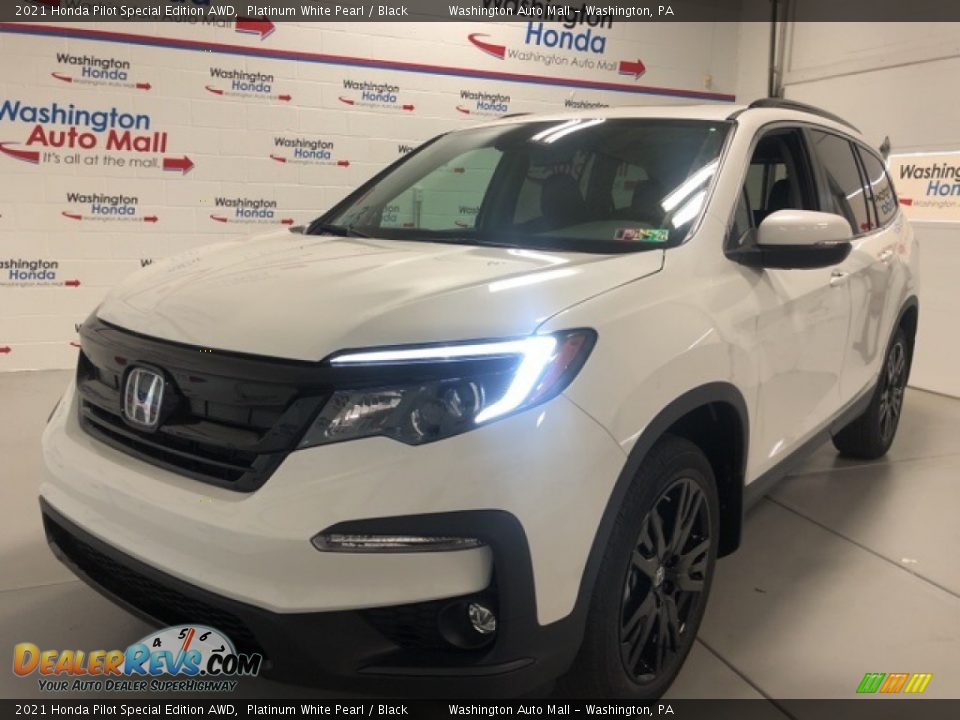 2021 Honda Pilot Special Edition AWD Platinum White Pearl / Black Photo #1
