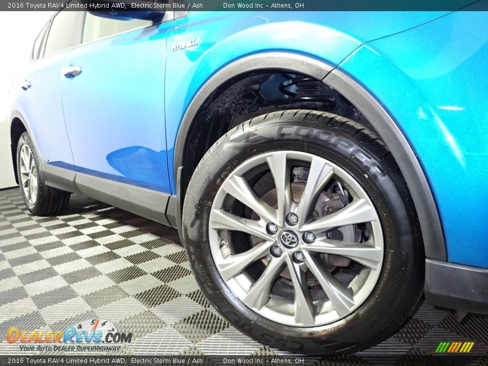 2016 Toyota RAV4 Limited Hybrid AWD Electric Storm Blue / Ash Photo #3