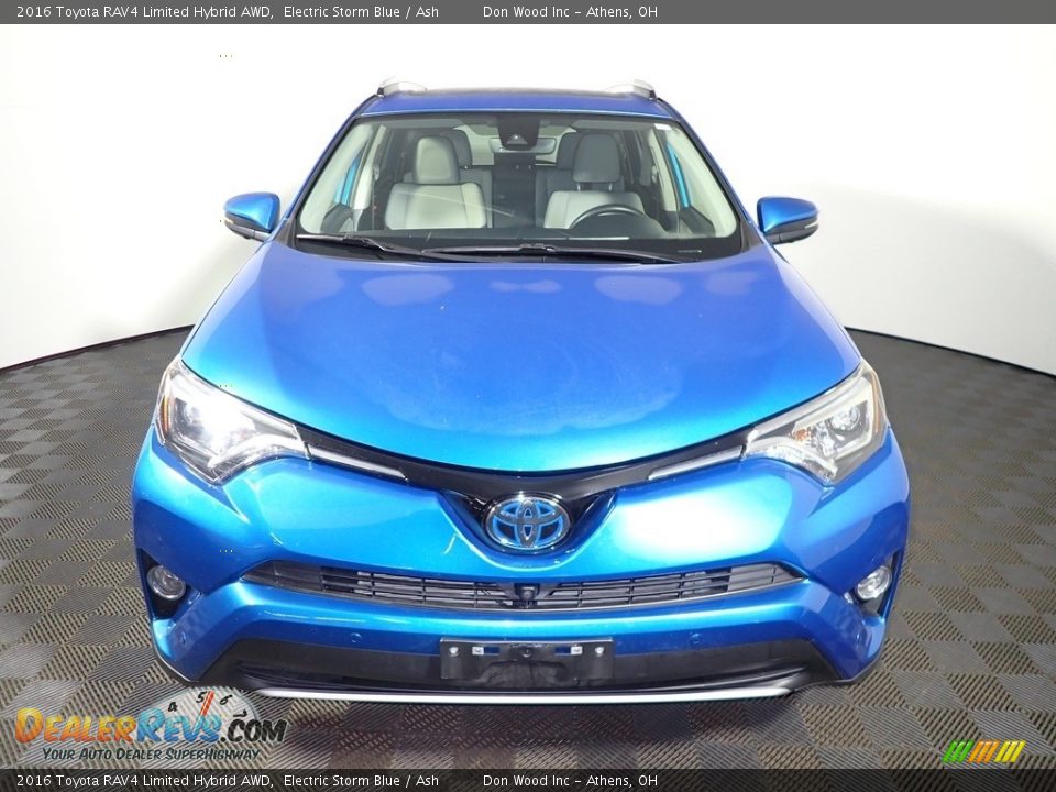 2016 Toyota RAV4 Limited Hybrid AWD Electric Storm Blue / Ash Photo #4