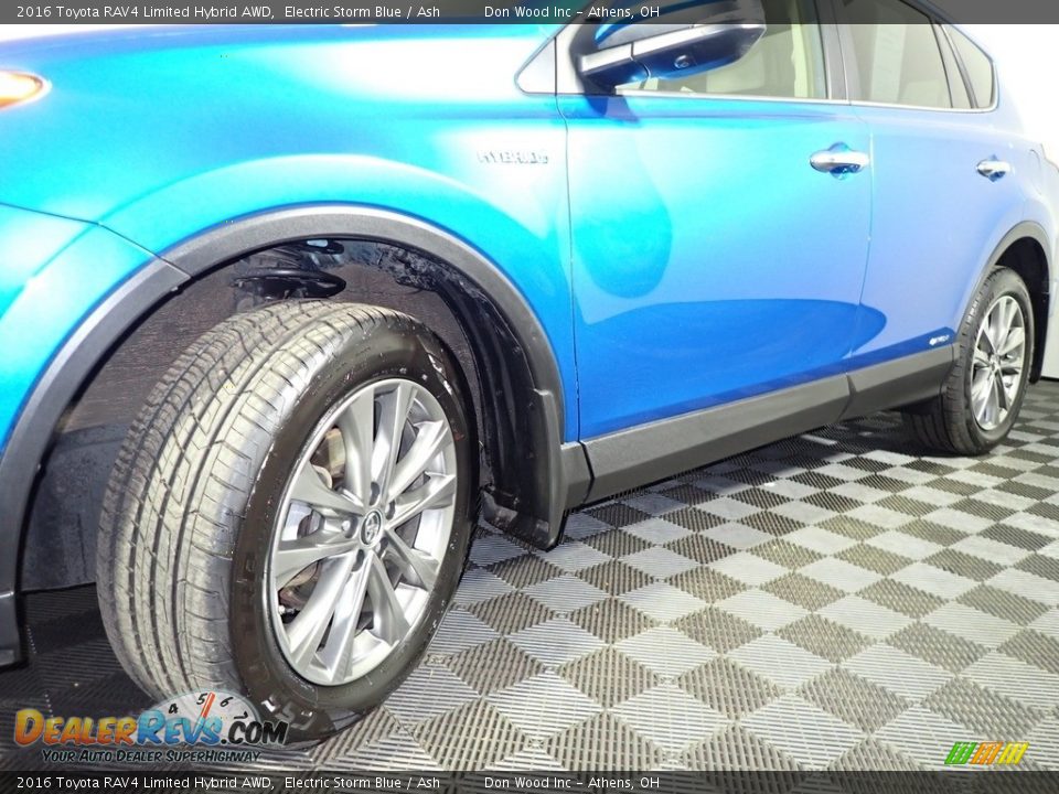 2016 Toyota RAV4 Limited Hybrid AWD Electric Storm Blue / Ash Photo #8
