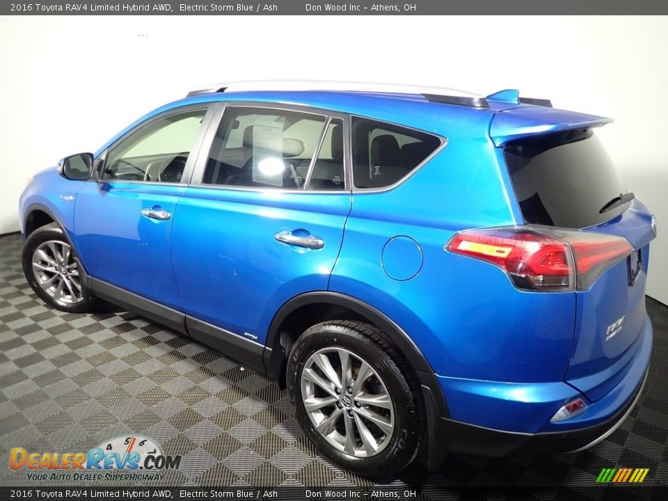 2016 Toyota RAV4 Limited Hybrid AWD Electric Storm Blue / Ash Photo #9