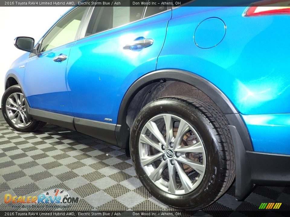 2016 Toyota RAV4 Limited Hybrid AWD Electric Storm Blue / Ash Photo #10