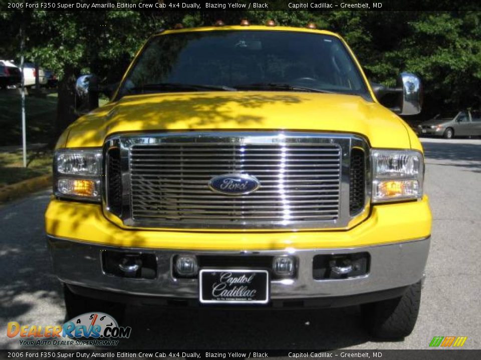 2006 Ford F350 Super Duty Amarillo Edition Crew Cab 4x4 Dually Blazing Yellow / Black Photo #7