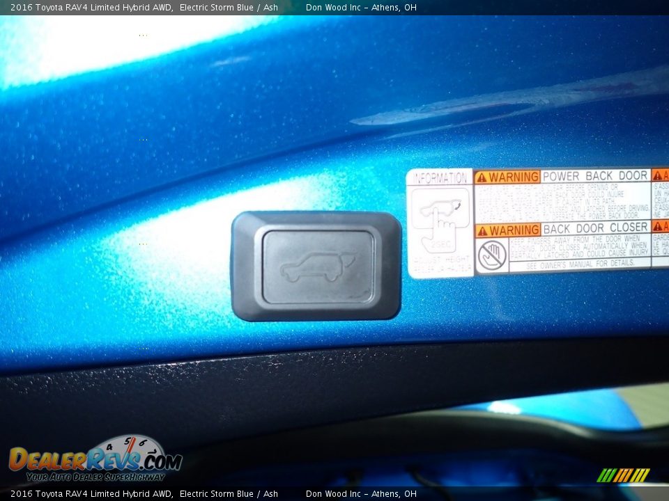 2016 Toyota RAV4 Limited Hybrid AWD Electric Storm Blue / Ash Photo #15