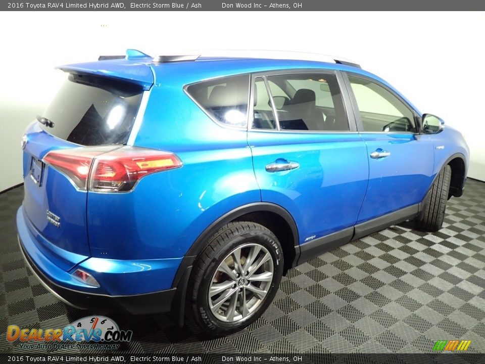 2016 Toyota RAV4 Limited Hybrid AWD Electric Storm Blue / Ash Photo #16