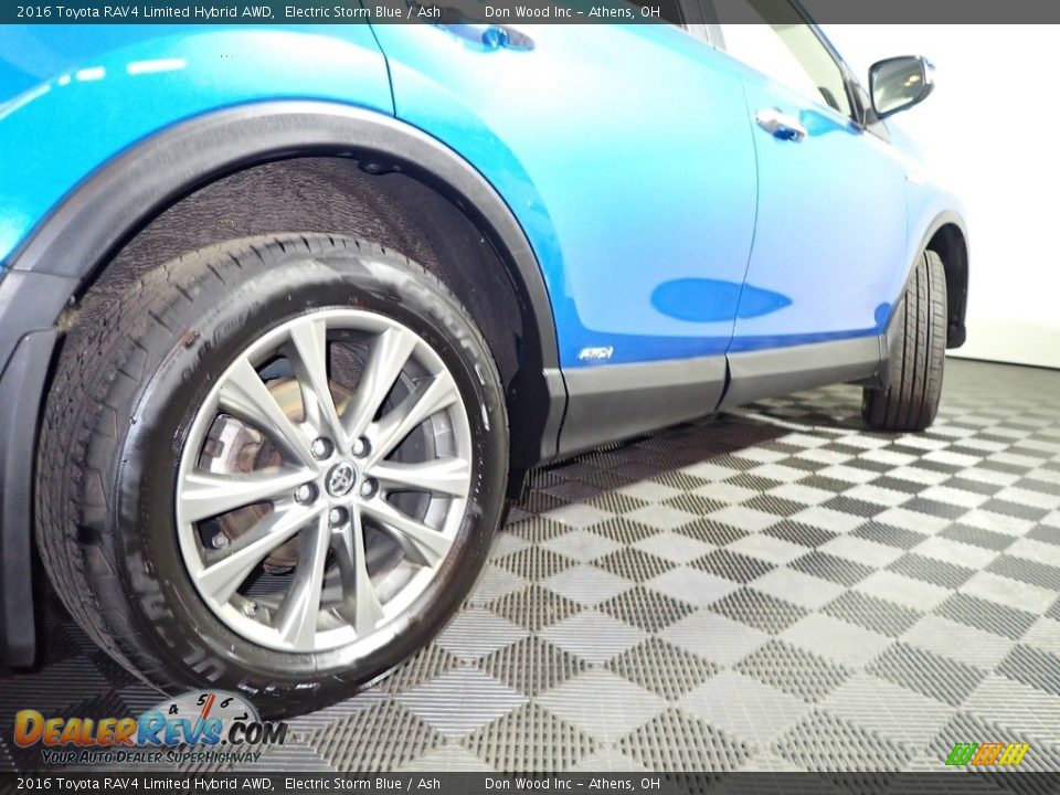 2016 Toyota RAV4 Limited Hybrid AWD Electric Storm Blue / Ash Photo #17
