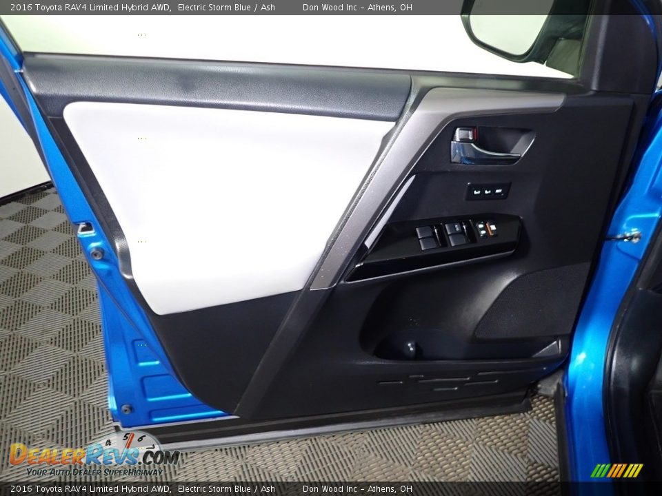 2016 Toyota RAV4 Limited Hybrid AWD Electric Storm Blue / Ash Photo #18