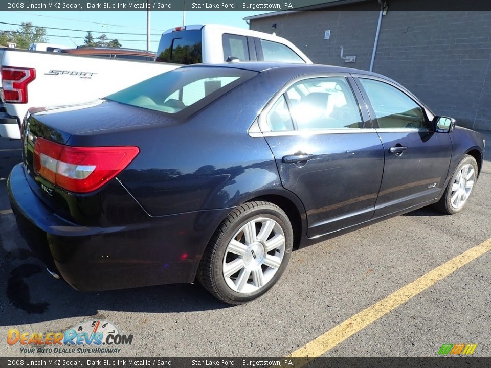 2008 Lincoln MKZ Sedan Dark Blue Ink Metallic / Sand Photo #3