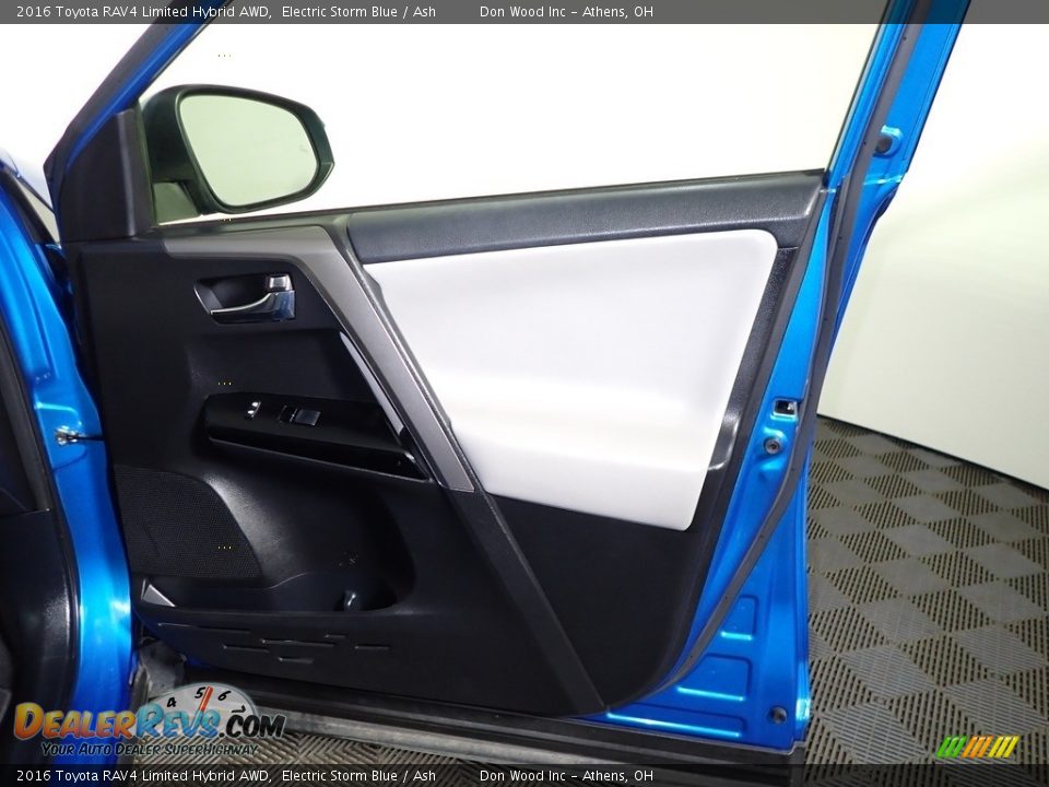 2016 Toyota RAV4 Limited Hybrid AWD Electric Storm Blue / Ash Photo #25