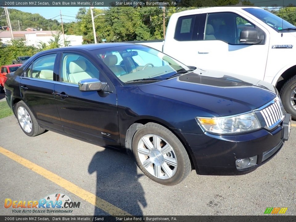 2008 Lincoln MKZ Sedan Dark Blue Ink Metallic / Sand Photo #4