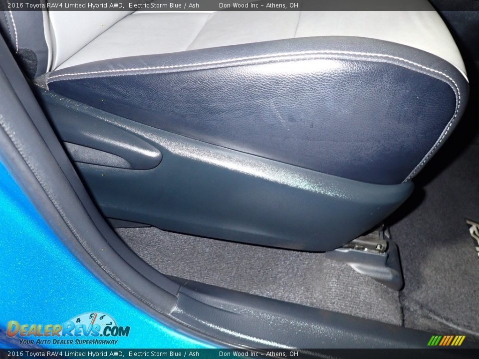 2016 Toyota RAV4 Limited Hybrid AWD Electric Storm Blue / Ash Photo #26