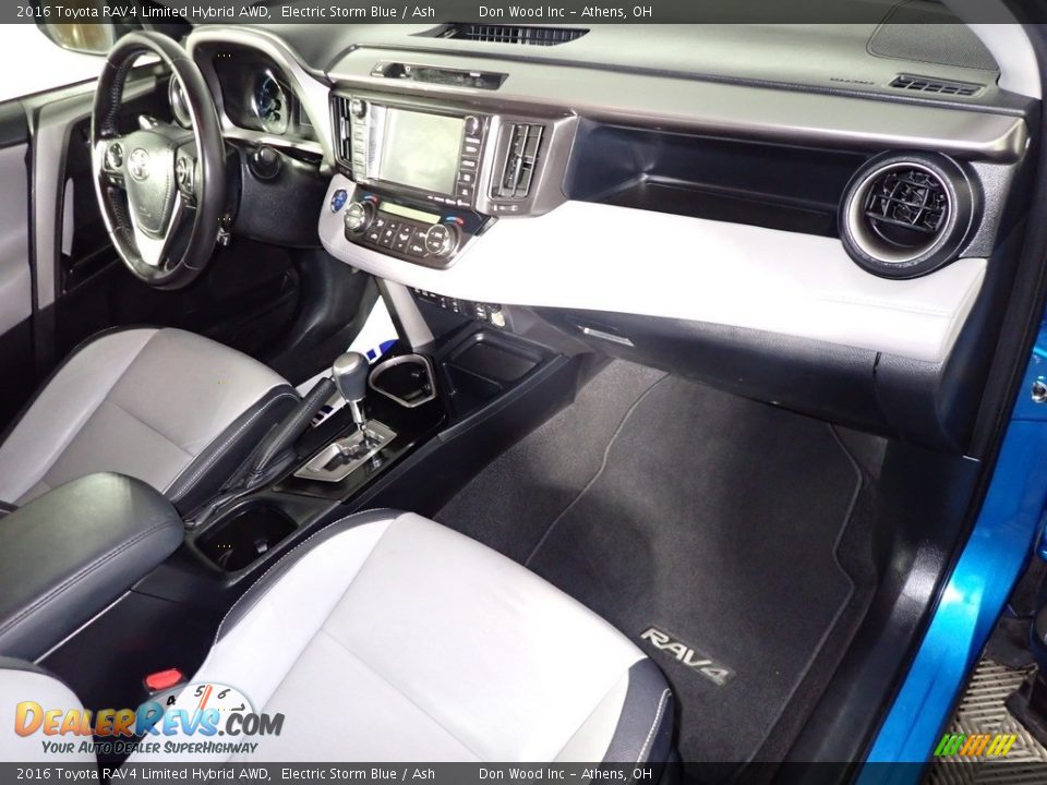2016 Toyota RAV4 Limited Hybrid AWD Electric Storm Blue / Ash Photo #27