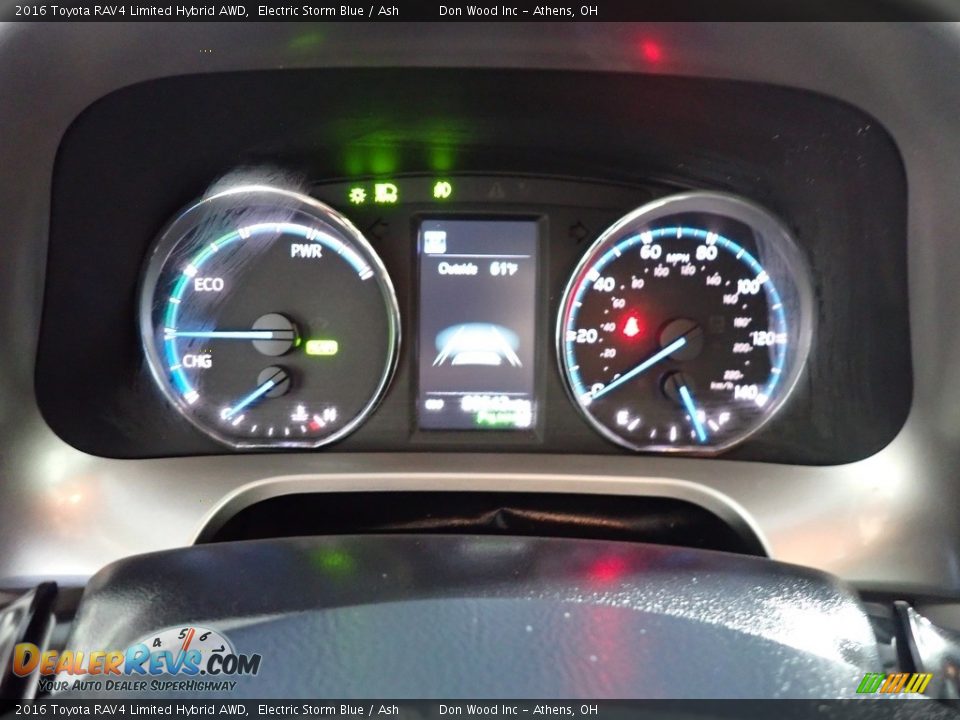 2016 Toyota RAV4 Limited Hybrid AWD Electric Storm Blue / Ash Photo #28