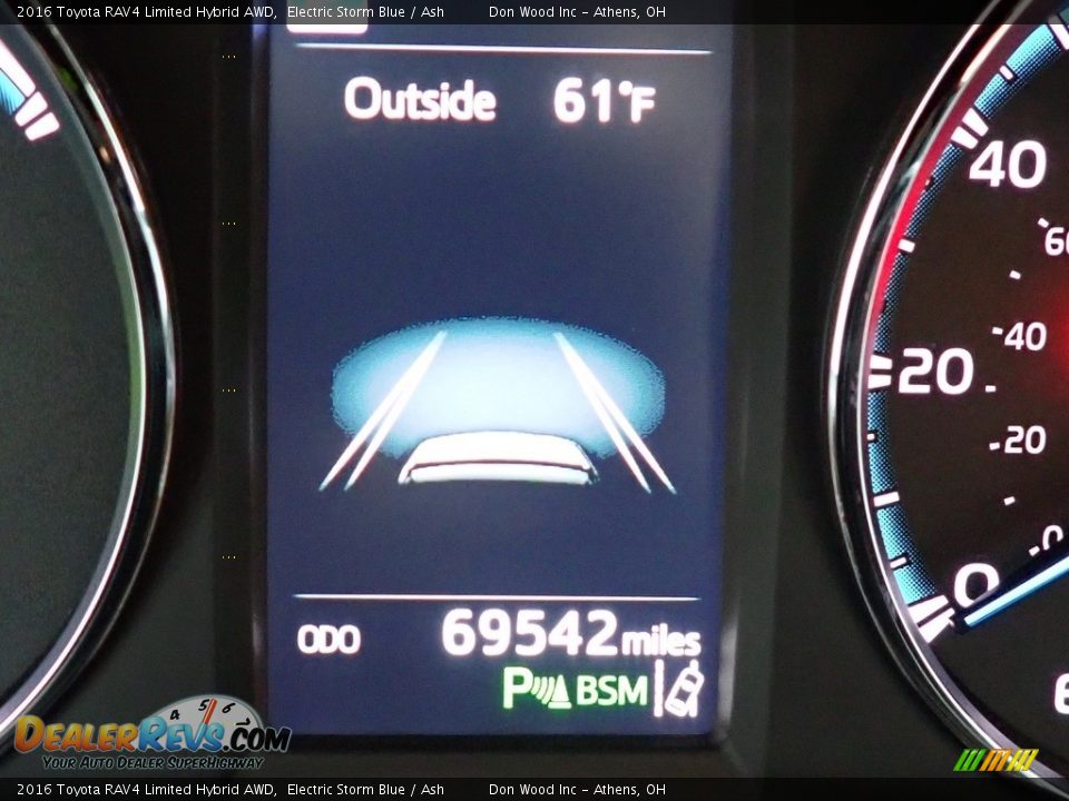 2016 Toyota RAV4 Limited Hybrid AWD Electric Storm Blue / Ash Photo #29