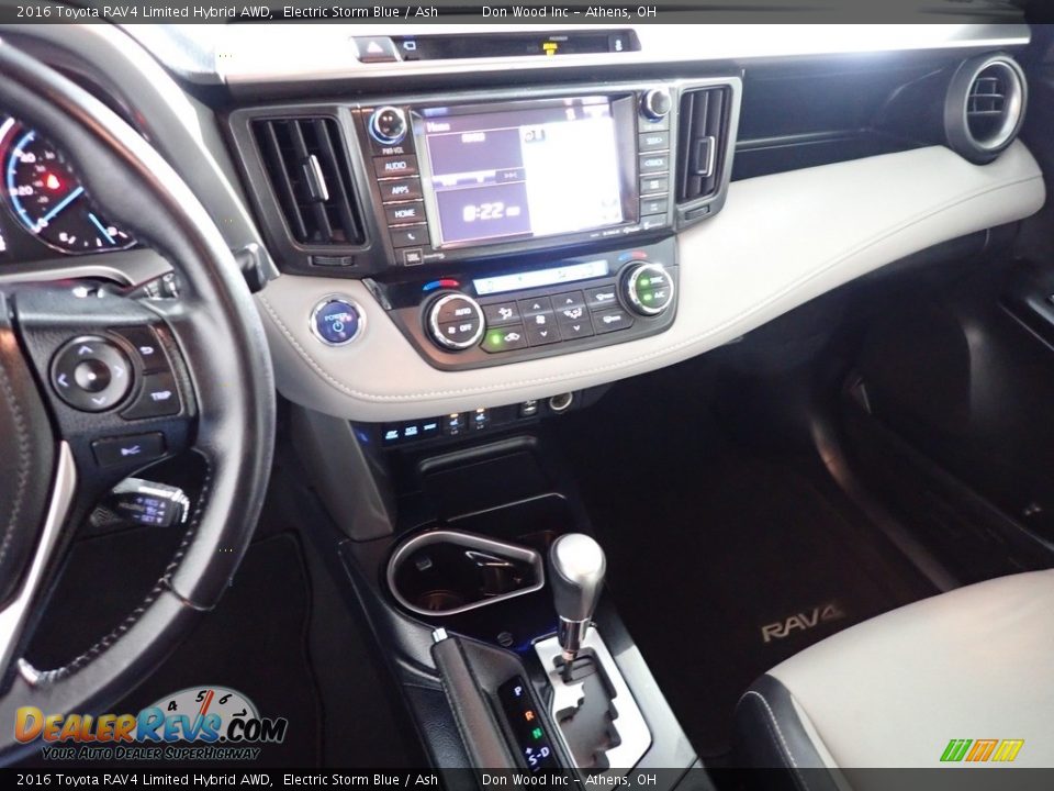 2016 Toyota RAV4 Limited Hybrid AWD Electric Storm Blue / Ash Photo #31