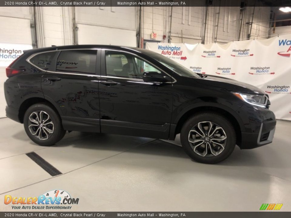 2020 Honda CR-V EX-L AWD Crystal Black Pearl / Gray Photo #4