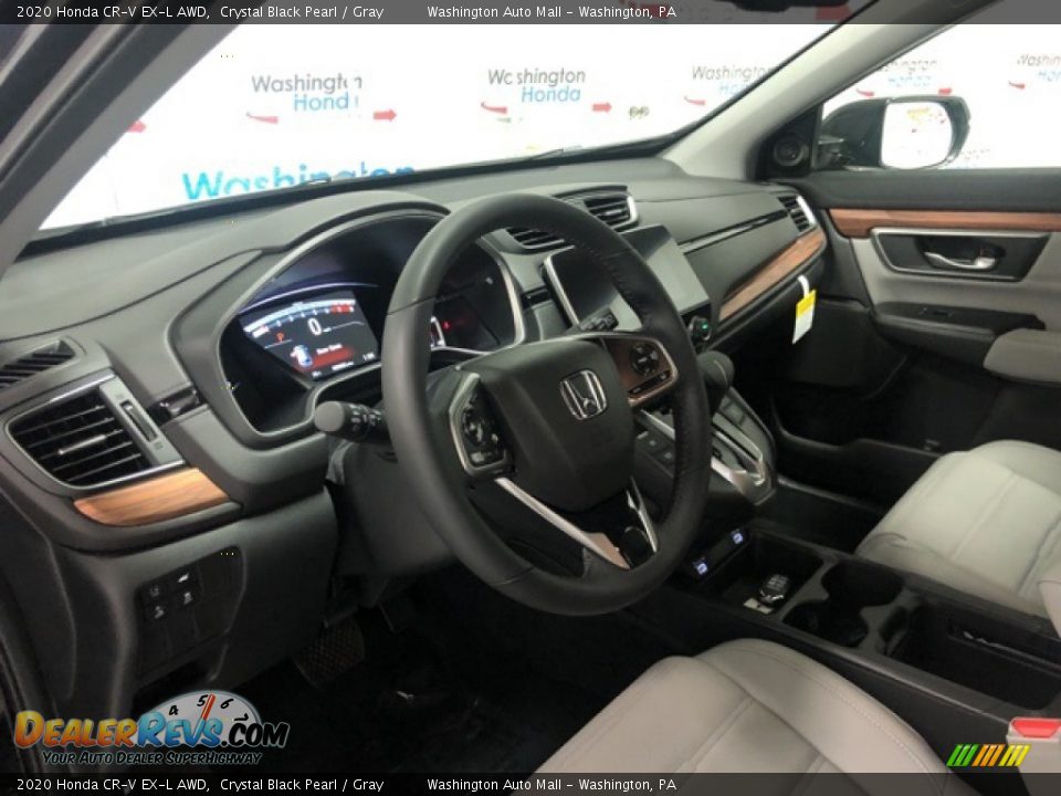 2020 Honda CR-V EX-L AWD Crystal Black Pearl / Gray Photo #7