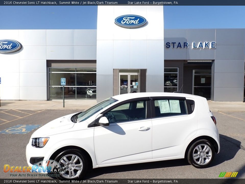 2016 Chevrolet Sonic LT Hatchback Summit White / Jet Black/Dark Titanium Photo #1