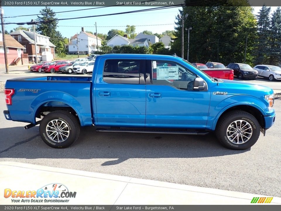 Velocity Blue 2020 Ford F150 XLT SuperCrew 4x4 Photo #6